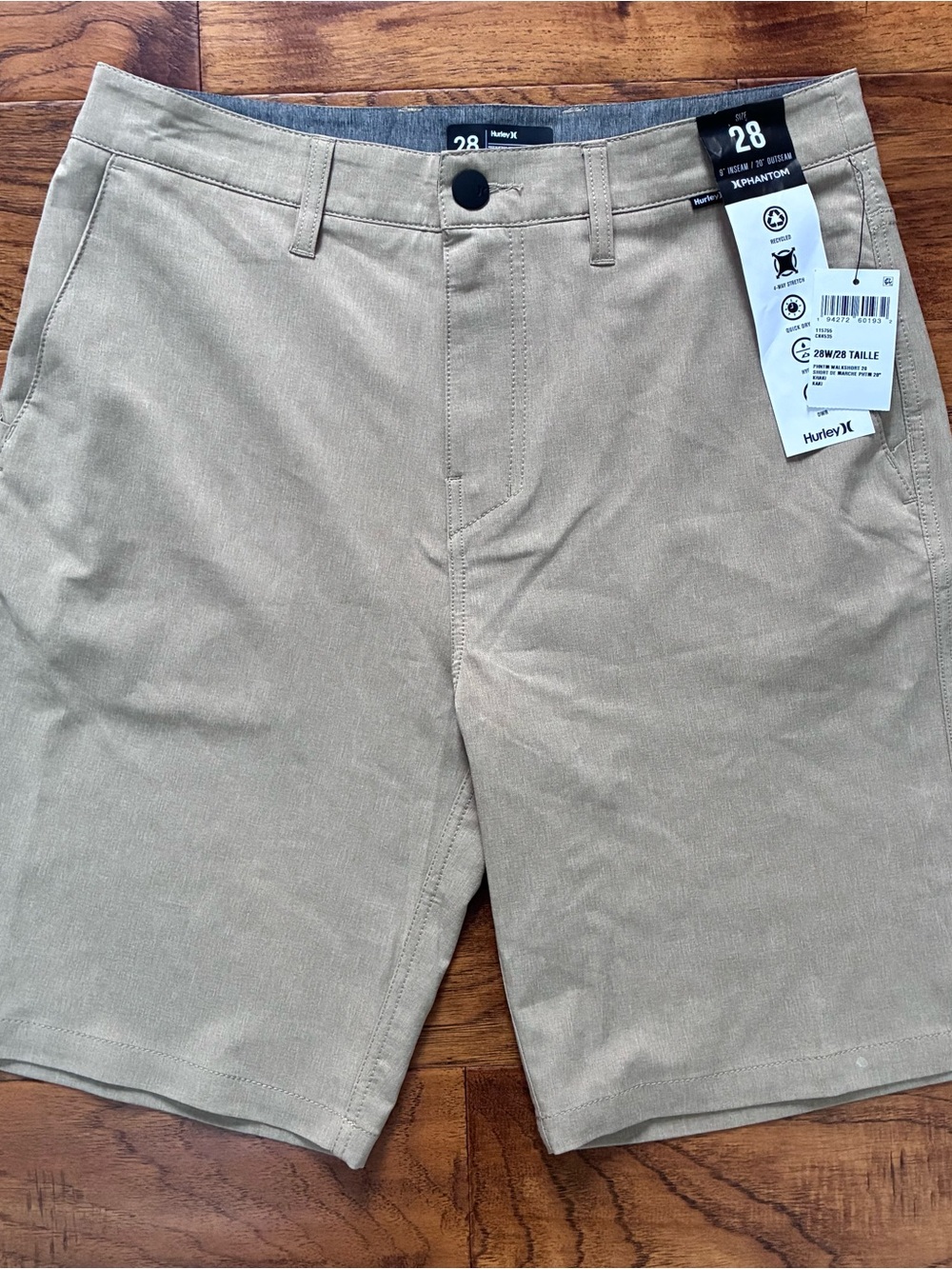 Hurley Men's Tan Chino Shorts - Classic Fit• NWT • 28